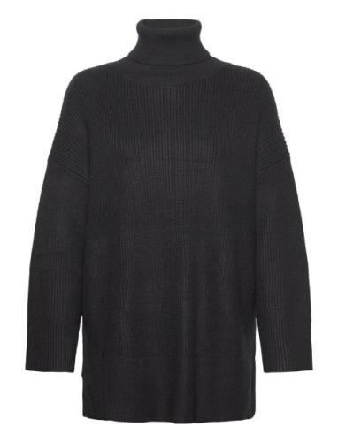 Shadow Knit Tops Knitwear Turtleneck Black Moshi Moshi Mind