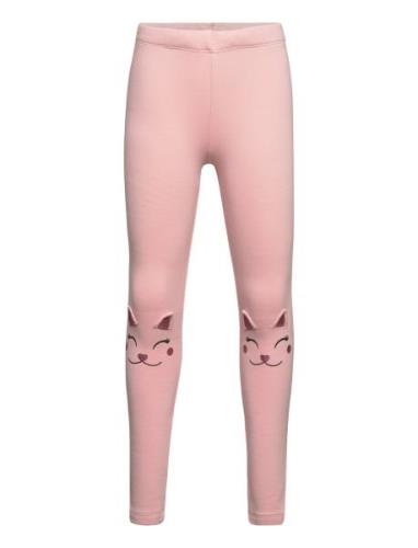 Leggings Cat On Knees Bottoms Leggings Pink Lindex