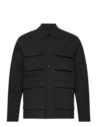 Nylon Overshirt Tops Overshirts Black Resteröds