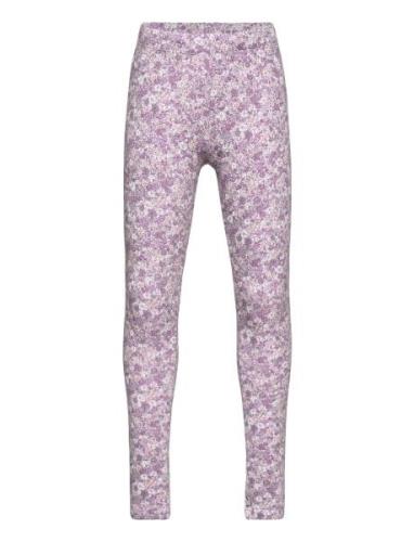 Leggings Flower Aop Bottoms Leggings Purple Lindex