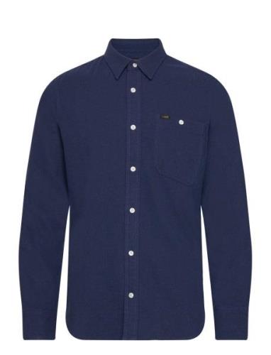 Leesure Shirt Tops Shirts Casual Navy Lee Jeans