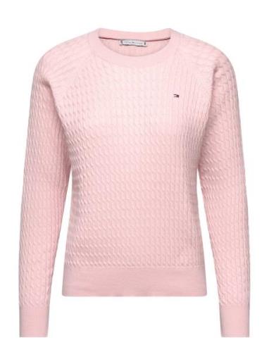 Co Cable C-Nk Sweater Tops Knitwear Jumpers Pink Tommy Hilfiger