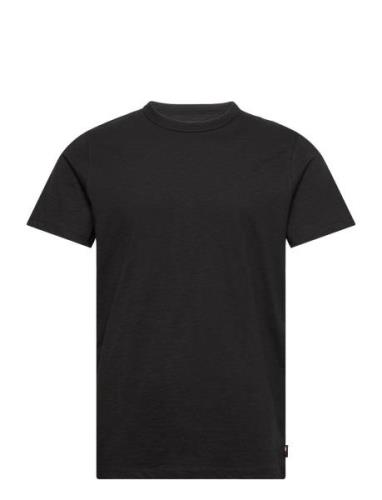 Tjm Slim Slub Tee Tops T-shirts Short-sleeved Black Tommy Jeans