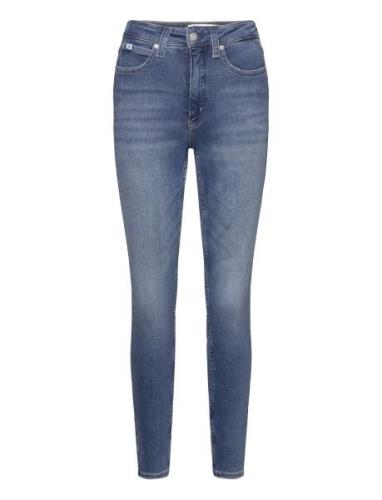 High Rise Super Skinny Ankle Bottoms Jeans Skinny Blue Calvin Klein Je...