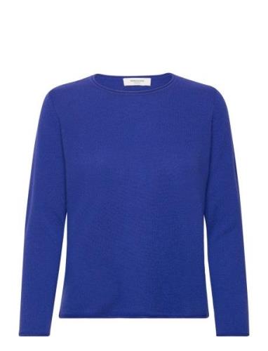 Cashmere Crew Neck Tops Knitwear Jumpers Blue Rosemunde