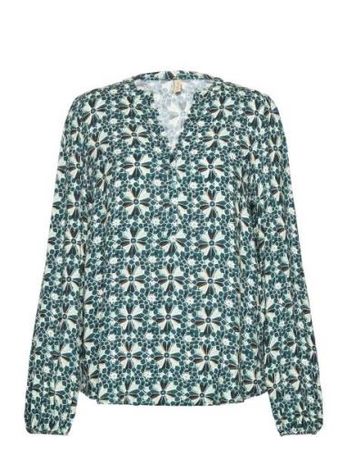 Sc-Tamra Tops Blouses Long-sleeved Green Soyaconcept