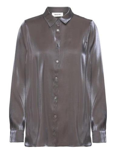 Ferronmd Shirt Tops Shirts Long-sleeved Grey Modström