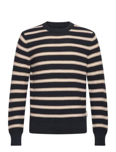 Pullover Long Sleeve Tops Knitwear Round Necks Navy Marc O'Polo