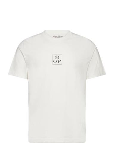 T-Shirts Short Sleeve Tops T-shirts Short-sleeved Cream Marc O'Polo