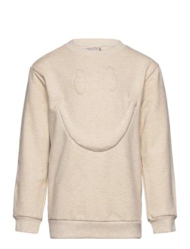 Sweatshirt Ls Tops Sweat-shirts & Hoodies Sweat-shirts Beige Minymo