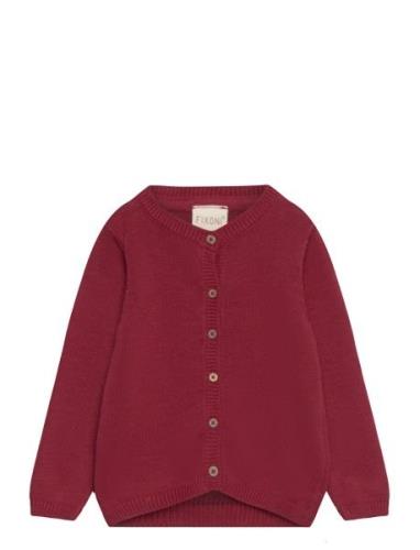 Cardigan Knit Tops Knitwear Cardigans Red Fixoni