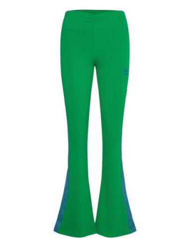 Rib Flrd Leggin Bottoms Trousers Flared Green Adidas Originals