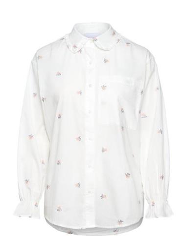 Roberta Frill Shirt Tops Shirts Long-sleeved White Noella