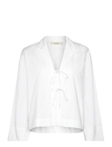 Helveiw Cropped Shirt Tops Shirts Long-sleeved White InWear