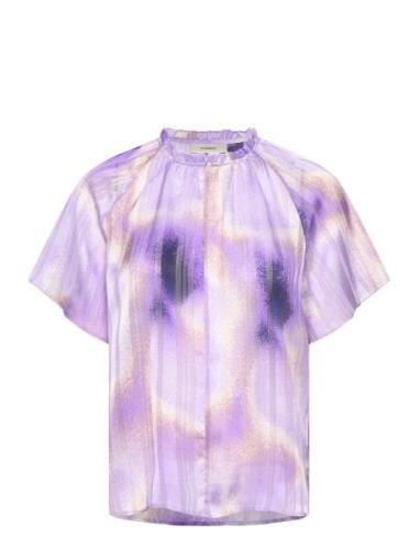 Himariiw Top Tops Blouses Short-sleeved Purple InWear