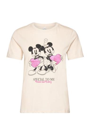 Onlmickey Life Reg S/S Valentine Top Jrs Tops T-shirts & Tops Short-sl...