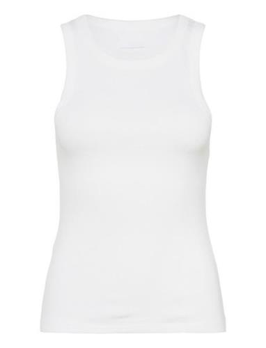 2Nd Purity Tt - Daily Cotton Rib Tops T-shirts & Tops Sleeveless White...