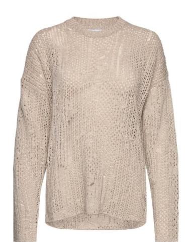 Nutto Crewneck Top Tops Knitwear Jumpers Beige H2O Fagerholt