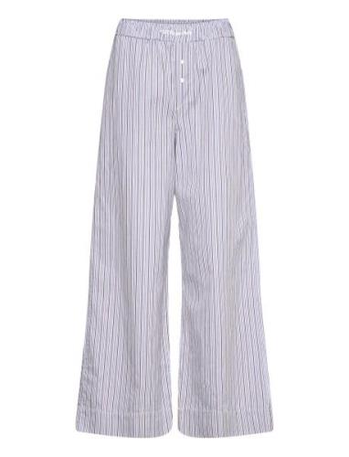 Pj Pants Bottoms Trousers Wide Leg Blue H2O Fagerholt