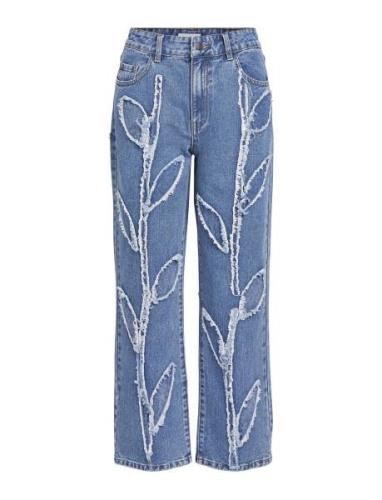 Objmoji Fray Mw Ankle Jeans E Aw Fair 23 Bottoms Jeans Straight-regula...