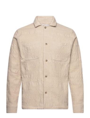 Isaac Overshirt Tops Overshirts Beige Les Deux