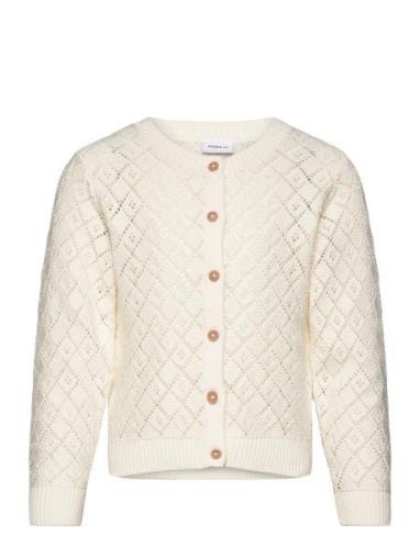 Nmfdesina Ls Knit Card Tops Knitwear Cardigans Cream Name It