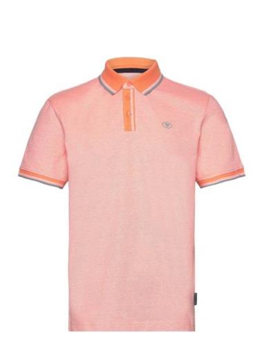 Polo With Detailed Collar Tops Polos Short-sleeved  Tom Tailor