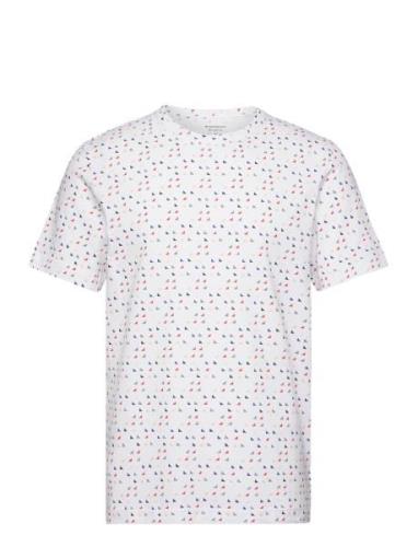 Printed T-Shirt Tops T-shirts Short-sleeved White Tom Tailor