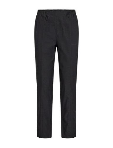 Sc-Agnete Bottoms Trousers Straight Leg Black Soyaconcept