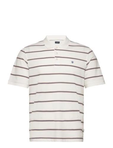 Jprbluwin Polo Ss Stripe Tops Polos Short-sleeved White Jack & J S