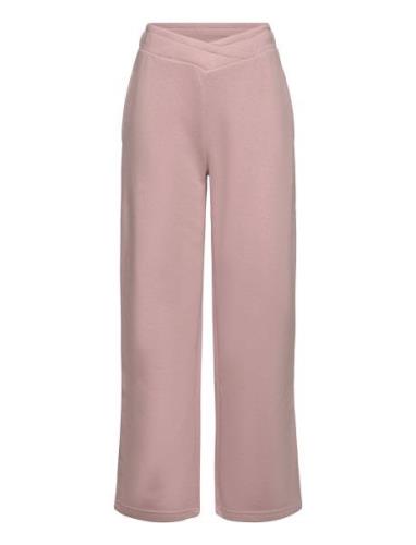 Nlfhopal Lw Wide Uneven Sweat Pant Bottoms Sweatpants Pink LMTD