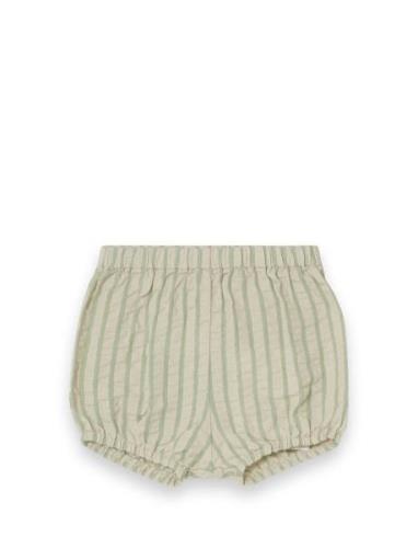 Seersucker Bloomers Bottoms Shorts Green Garbo&Friends