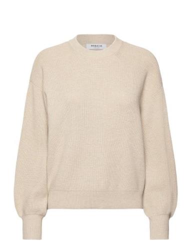 Mschacentia Rachelle Pullover Tops Knitwear Jumpers Beige MSCH Copenha...