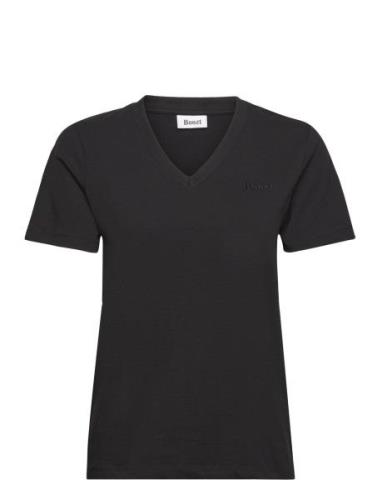 T-Shirt V-Neck Tops T-shirts & Tops Short-sleeved Black Boozt Merchand...