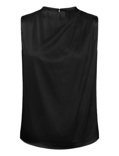 Lr-Dakota Tops Blouses Sleeveless Black Levete Room