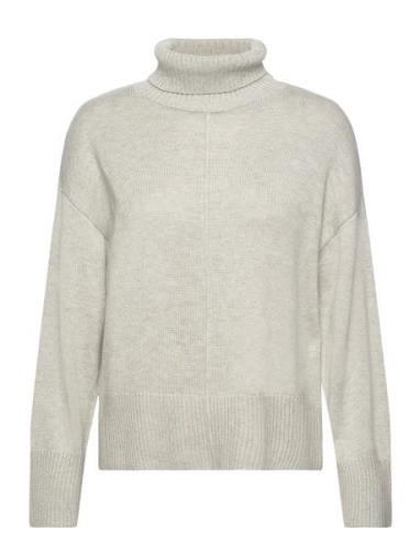 Lr-Elaine Tops Knitwear Turtleneck Grey Levete Room