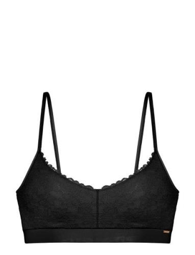 Unifit Lace Bralette Lingerie Bras & Tops Soft Bras Bralette Black Dor...