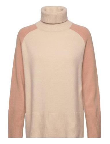 Edina Tops Knitwear Turtleneck Cream Reiss