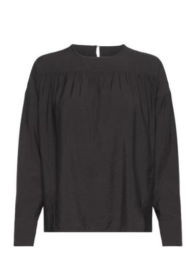 Alyssa Top Tops Blouses Long-sleeved Black NORR