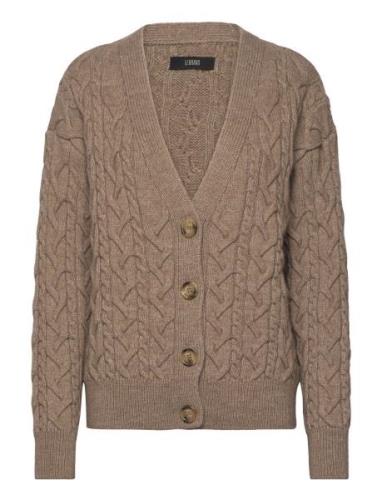 Surrey Cardigan Tops Knitwear Cardigans Beige LEBRAND