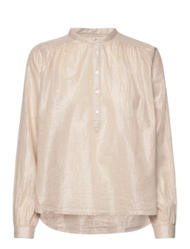 Blouse Tops Blouses Long-sleeved Beige Sofie Schnoor