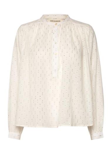 Shirt Tops Shirts Long-sleeved Cream Sofie Schnoor