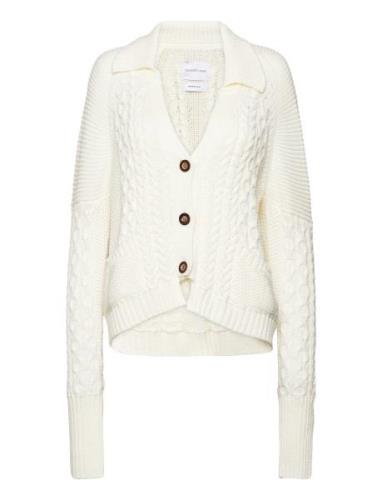 Žemyna Cardigan Tops Knitwear Cardigans White The Knotty S