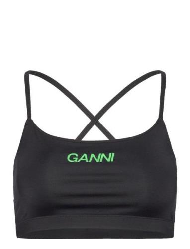 Active Jersey Core Sport Bras & Tops Sports Bras - All Black Ganni