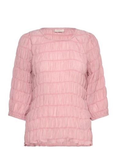 Fqnoel-Blouse Tops Blouses Long-sleeved Pink FREE/QUENT