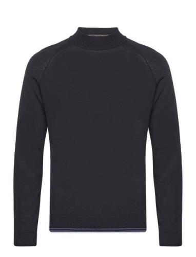 Perfino Tops Knitwear Round Necks Blue BOSS