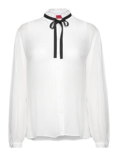 Eurore Tops Blouses Long-sleeved White HUGO