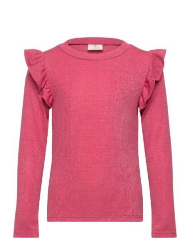 Tnfarah L_S Tee Tops T-shirts Long-sleeved T-shirts Pink The New