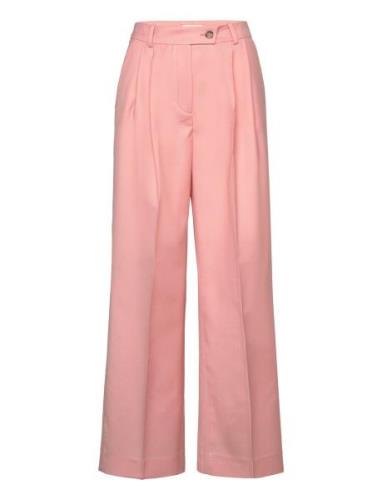 Rel Wide Leg Pant Bottoms Trousers Wide Leg Pink GANT