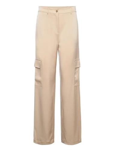 Satin Cargo Pant Bottoms Trousers Cargo Pants Beige Michael Kors